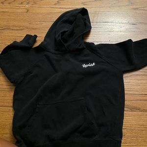Black uprise hoodie sweater